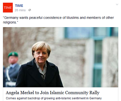 اسلام متعلق به آلمان است!!/ حمایت خود را از مسلمانان نشان خواهم داد