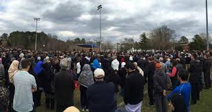 تظاهرات مسلمانان در آمریکا به حمایت از شهدای دانشجوی مسسلمان