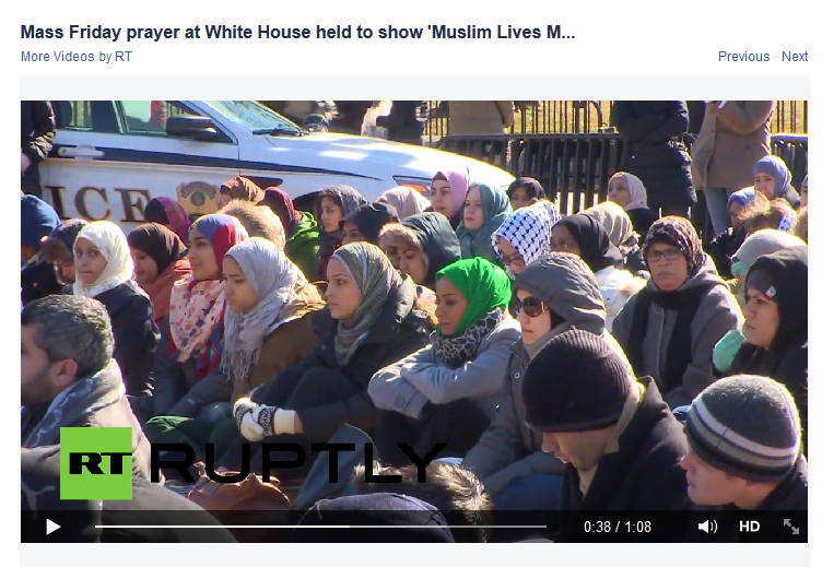 برگزاری نماز جمعه در کاخ سفید به حمایت از شهدای چپل هیل