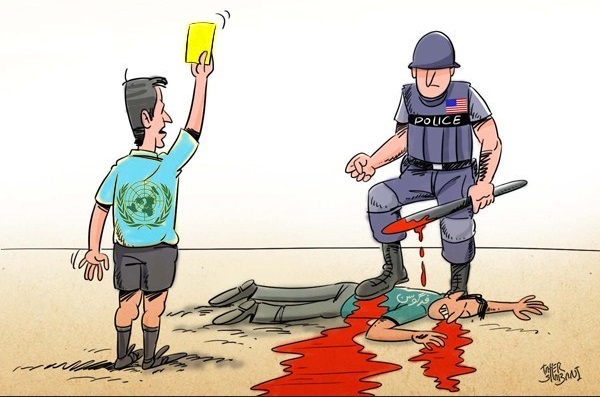 کارتون/ سازمان ملل امریکا را محکوم کرد