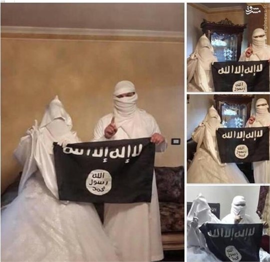 عکس عروس و داماد داعشی
