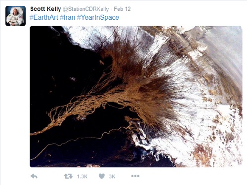 تصاویر ارسالی فضانورد « اسکات کلی » از ایران