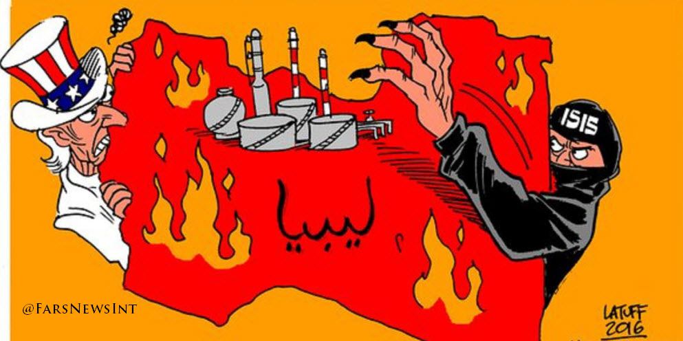 کاریکاتور «کارلوس لاتوف» پیرامون بحران لیبی