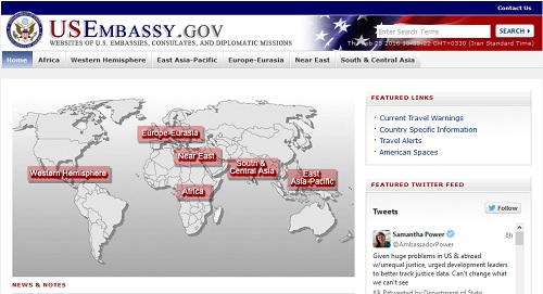 آخرین تلاش های آمریکا/ پخش کاریکاتورهای ضد انتخاباتی ایران توسط سایت « سفارت خانه مجازی آمریکا »
