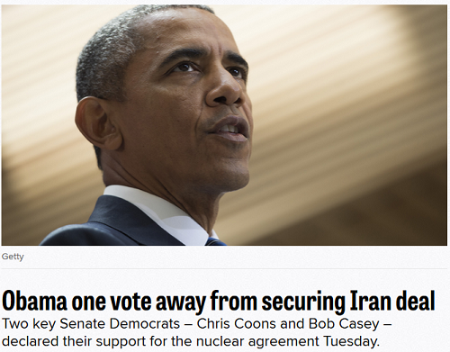 پیروزی اوباما تنها با یک رای دیگر/ پیوستن دو سناتور دیگر به حامیان توافق هسته ای