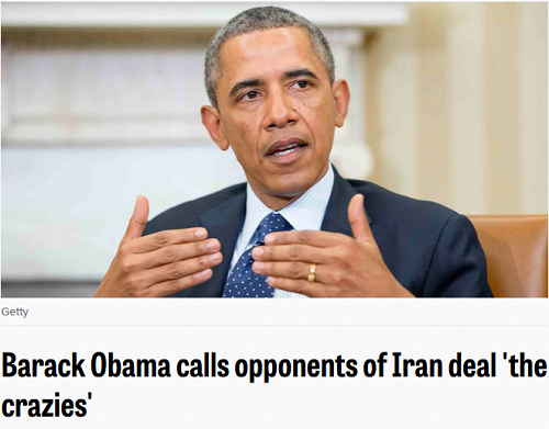 باراک اوباما : مخالفان توافق هسته ای ایران 