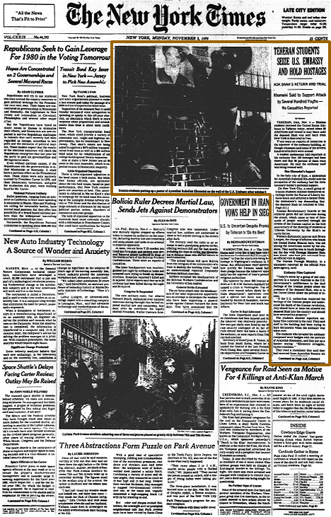 بازتاب بین المللی تسخیر سفارت آمریکا در رسانه های سال 1979