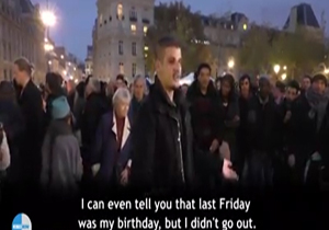 حرکت جالب و احساسی مسلمان فرانسوی در پاریس + فیلم