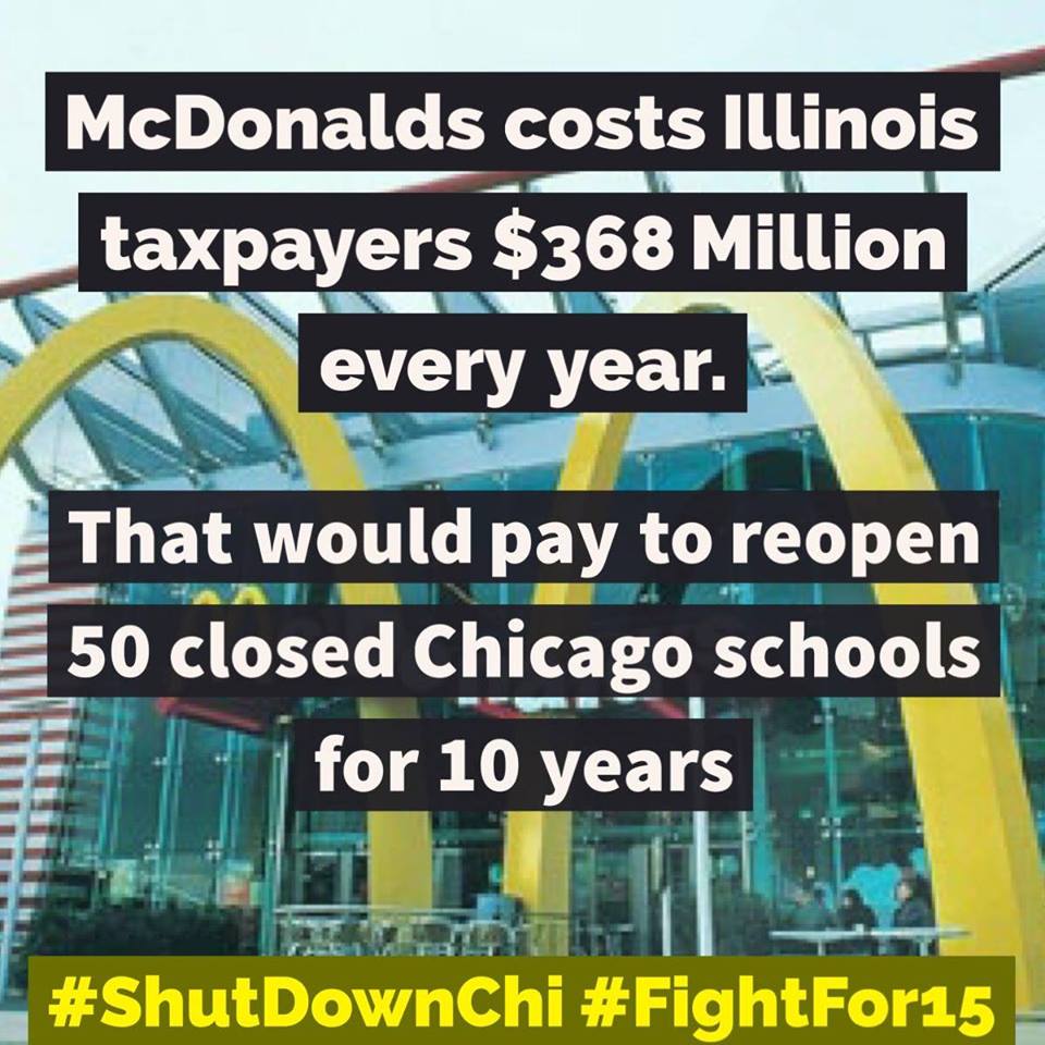 وب سایت خبری «جنگ برای 15 دلار» در اعتراض به بسته بودن 50 مدرسه در «شیکاگو»