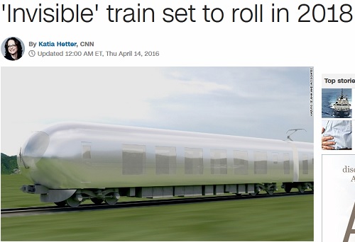 ساخت قطار نامرئی تا 2018