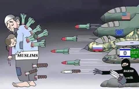 کاریکاتور « مسلمانان تروریست نیستند »