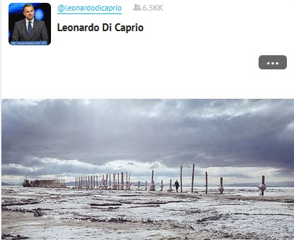 نگرانی « لئوناردو دیکاپریو » از وضعیت دریاچه ارومیه!