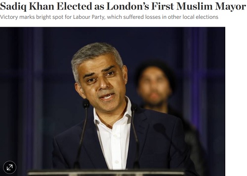 اولین شهردار مسلمان لندن: صادق خان