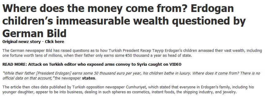 رسوایی مالی فرزندان « رجب طیب اردوغان »/ فرزندان اردوغان در طلا راه می روند!