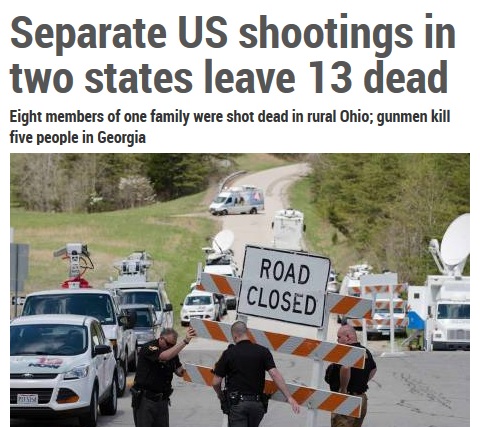 13 کشته حاصل تیراندازی شب گذشته در دو ایالت آمریکا