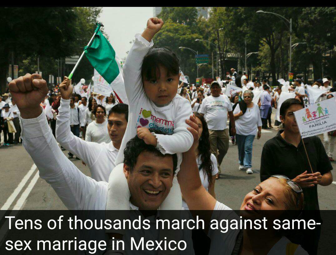 اعتراض به تصویب قانون ازدواج همجنسگرا ها در مکزیک