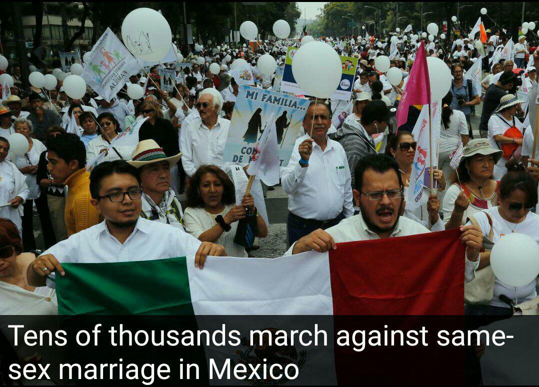 اعتراض به تصویب قانون ازدواج همجنسگرا ها در مکزیک