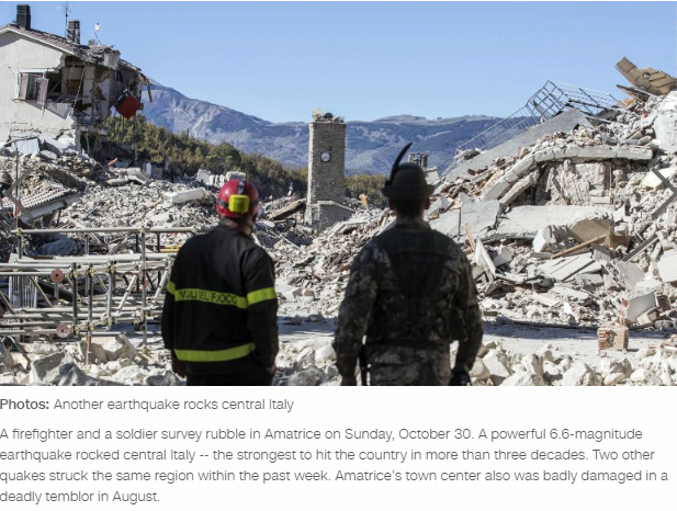 زلزله 6.6 مرکز ایتالیا را لرزاند