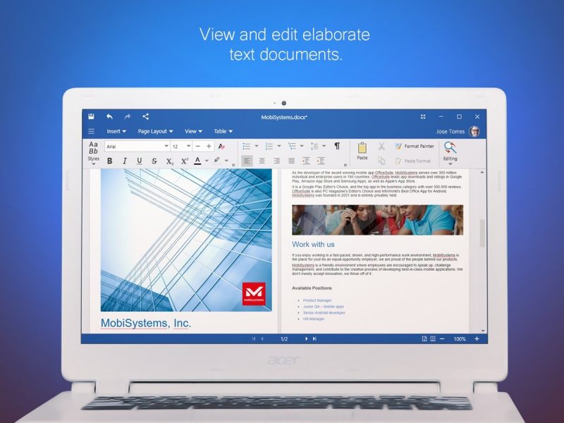 نرم افزار OfficeSuite برای رایانه های شخصی عرضه شد