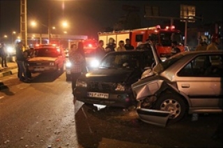 تصادف 38 خودرو طی 8 ساعت در شب پرحادثه اتوبان کرج - قزوین