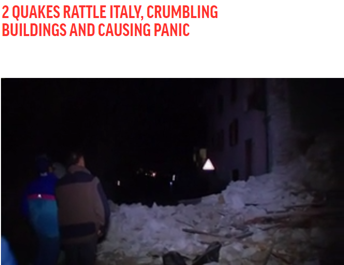 دو زلزله شدید ایتالیا را لرزاند