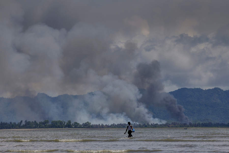 تصاویر ماهواره ای روستاهای سوخته روهینگیا