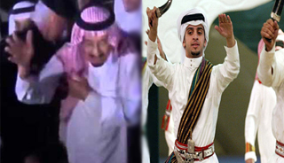 رقص ملک سلمان در فینال جام پادشاهی عربستان +فیلم