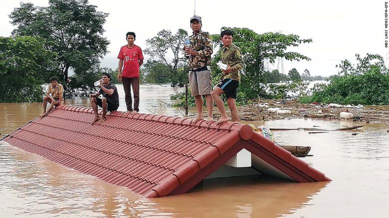 صدها مفقود و هزاران بی خانمان در پی شکستن سد و جاری شدن سیل در لائوس