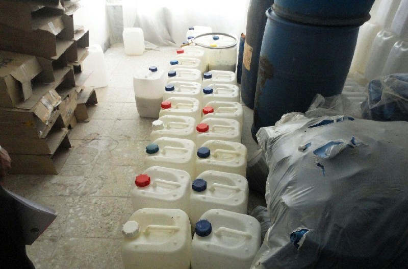 تولید مایع سفید کننده با جعل برندهای معروف در ساوجبلاغ
