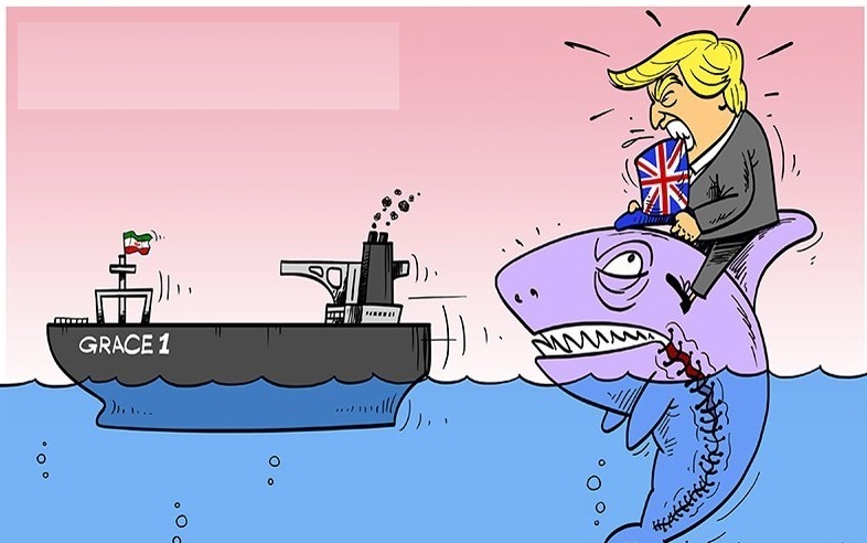 کاریکاتور/ آزادی نفتکش ایرانی، شکست ائتلاف آمریکایی- انگلیسی