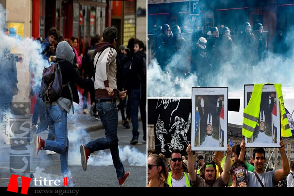حمله پلیس فرانسه به تظاهرکنندگان با گاز اشک آور/ استقرار بیش از 7000 افسر پلیس در خیابان های پاریس