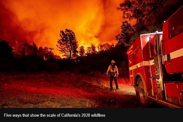 افزایش تلفات در آتش سوزی آمریکا/ نابودیِ میلیون ها هکتار زمین و هزاران خانه