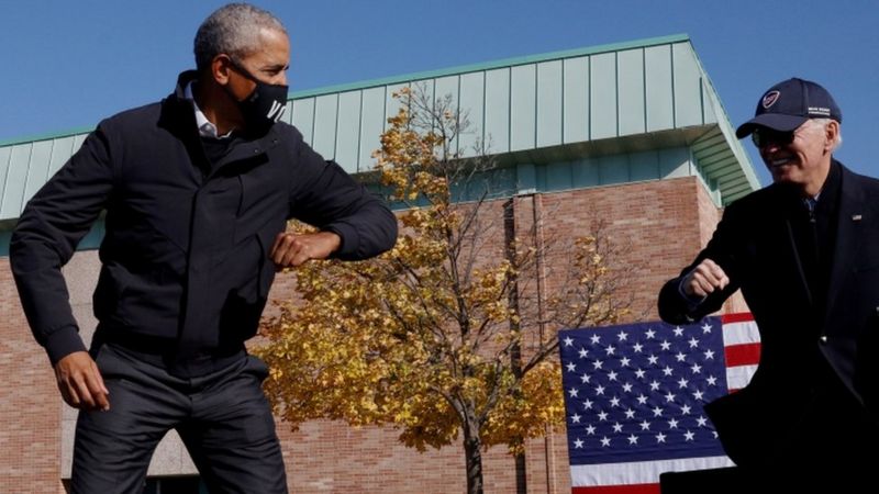 حضور اوباما در کمپین انتخاباتی بایدن
