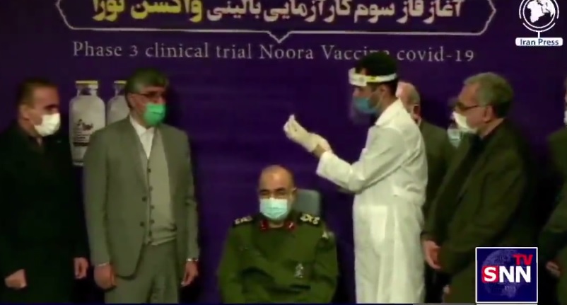 سردار سلامی واکسن «نورا» را دریافت کرد/ آغاز فاز سوم مطالعات بالینی واکسن ایرانی