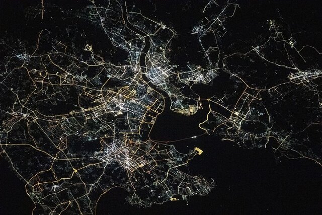 بخش‌هایی از قاره آسیا از نگاه ایستگاه فضایی بین‌المللی