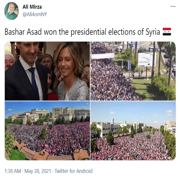 هزینه هنگفت تبلیغات انتخاباتی در سوریه/ حمله وحشتناک به خودروی حامیان بشار اسد در لیبی + فیلم