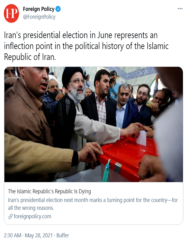 مجله آمریکایی: ایران آماده یک تغییر ساختاری و فرهنگی است + توئبت