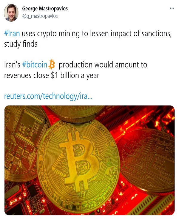 توقف تولید بیت کوین در ایران/ بیت کوین؛ واحد پول کشتار جمعی! + توئیت