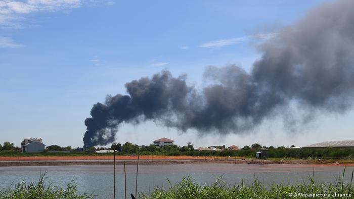 انفجار مهیب در کارخانه شیمیایی بانکوک