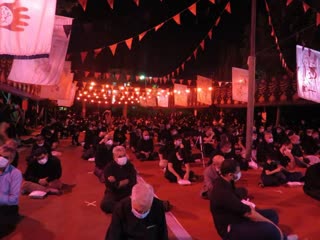 مراسم عزاداری شب نهم محرم در کرج با حضور فرزند شهید نظری + تصاویر