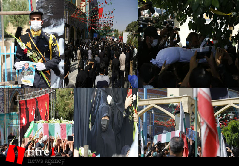 تشییع و تدفین پیکر پاک و مطهر شهید مدافع حرم در کرج + تصاویر
