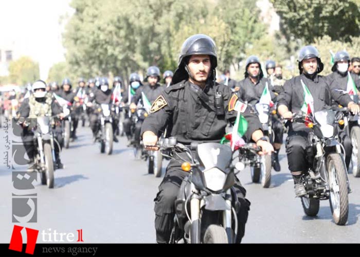 رژه اقتدار و امنیت موتورسواران نیروهای مسلح در البرز برگزار شد