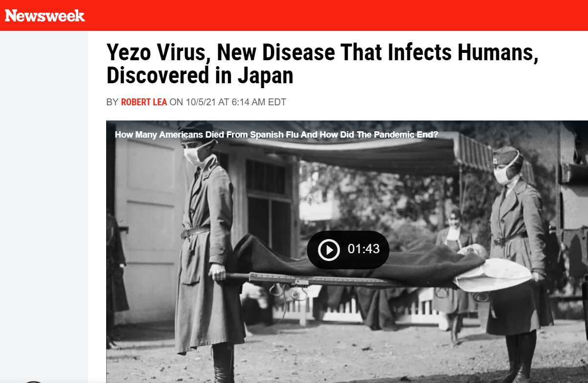 یِزو به جان انسان افتاد!/ ویروس ناشناخته در ژاپن