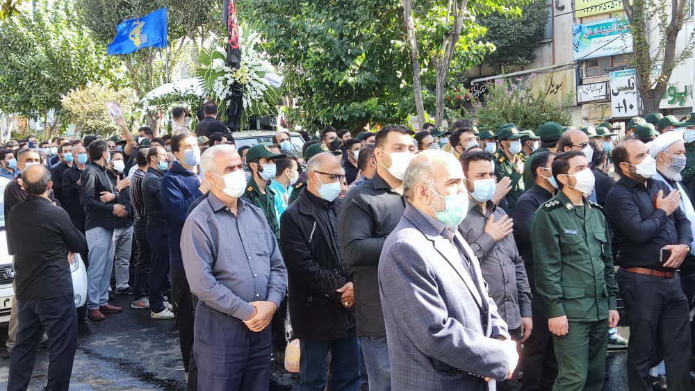 مراسم تشییع شهدای حادثه مرکز تحقیقات سپاه در فردیس برگزار شد + تصاویر