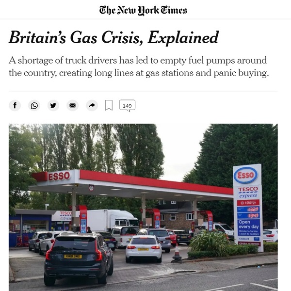 نگرانی شدید انگلیسی ها و آمریکایی ها از مشکلات زنجیره تأمین سوخت/ از درخواست ویزای موقت تا کاهش شدید توان خرید مردم
