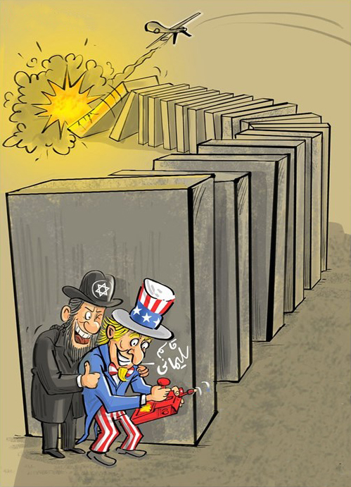 کاریکاتور/ دومینوی وحشت آمریکا