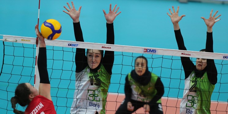 پیروزی بانوان والیبال ایران در اولین مسابقه قهرمانی باشگاه‌ های آسیا
