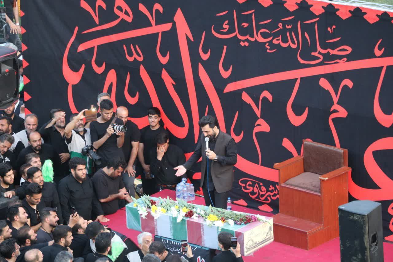 مردم فردیس در اجتماع حسینی، میزبان شهید گمنام بودند + تصاویر و فیلم