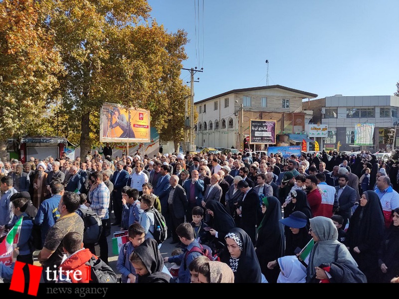 حماسه حضور مردم نظرآباد در راهپیمایی حمایت از غزه