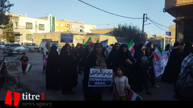 حضور باشکوه مردم چهارباغ در راهپیمایی حمایت از غزه